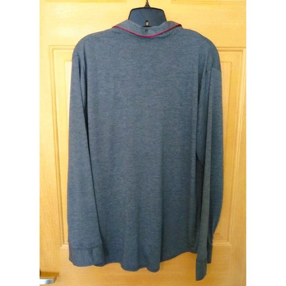 Addison Meadow Knit Pajamas Dark Gray With Red Piping XL - Picture 6 of 9